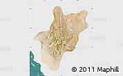 Satellite Map of Baha, single color outside