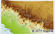 Physical Panoramic Map of Baha