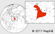 Blank Location Map of Eastern Province