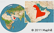 Satellite Location Map of Eastern Province