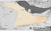 Satellite Panoramic Map of Eastern Province, desaturated