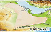 Satellite Panoramic Map of Eastern Province, physical outside