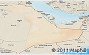 Satellite Panoramic Map of Eastern Province, shaded relief outside