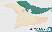 Satellite Panoramic Map of Eastern Province, single color outside