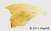 Physical 3D Map of Hail, cropped outside