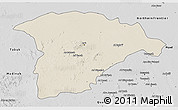 Shaded Relief 3D Map of Hail, desaturated