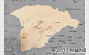Satellite Map of Hail, darken, desaturated