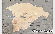 Satellite Map of Hail, darken, semi-desaturated