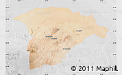 Satellite Map of Hail, lighten, desaturated