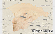 Satellite Map of Hail, shaded relief outside