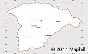 Classic Style Simple Map of Hail, cropped outside