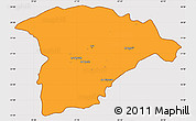 Political Simple Map of Hail, cropped outside