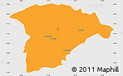 Political Simple Map of Hail, single color outside