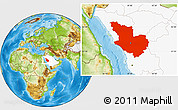 Physical Location Map of Madinah, highlighted country