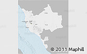 Gray 3D Map of Makkah, single color outside