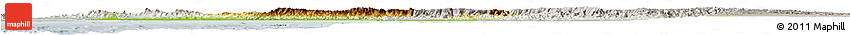 Physical Horizon Map of Makkah, lighten, semi-desaturated