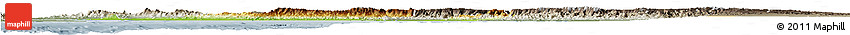 Physical Horizon Map of Makkah, semi-desaturated