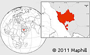 Blank Location Map of Makkah, highlighted country