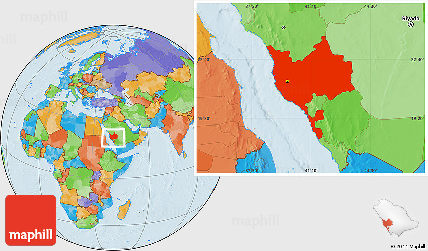 where is mecca on the world map Political Location Map Of Makkah where is mecca on the world map