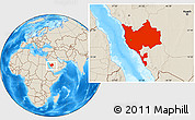 Shaded Relief Location Map of Makkah