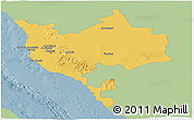 Savanna Style Panoramic Map of Makkah, single color outside