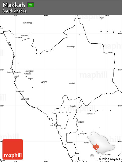 Blank Simple Map of Makkah