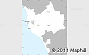 Gray Simple Map of Makkah, single color outside