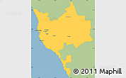 Savanna Style Simple Map of Makkah, single color outside