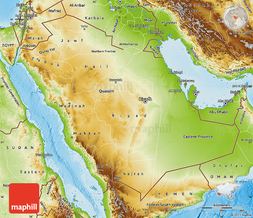 Topographic Map Of Saudi Arabia – Interactive Map