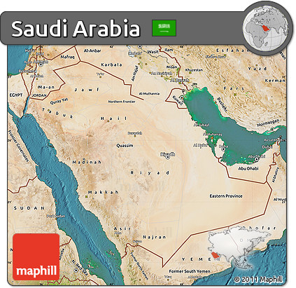 Satellite Map of Saudi Arabia