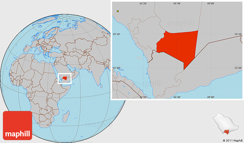 Najran Saudi Arabia Map Gray Location Map Of Najran