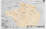 Satellite Panoramic Map of Riyad, desaturated