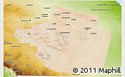 Satellite Panoramic Map of Riyad, physical outside