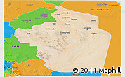 Satellite Panoramic Map of Riyad, political outside