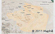 Satellite Panoramic Map of Riyad, semi-desaturated