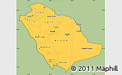 Savanna Style Simple Map of Saudi Arabia, cropped outside