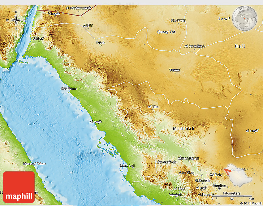 Tabuk Saudi Arabia Map Physical 3D Map Of Tabuk