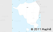 Silver Style Simple Map of Dakar