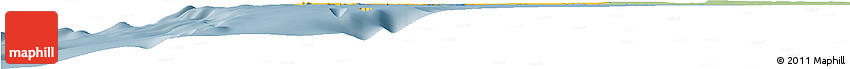 Savanna Style Horizon Map of Dakar, single color outside