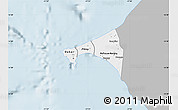 Gray Map of Dakar, single color outside