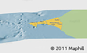 Savanna Style Panoramic Map of Dakar, single color outside