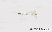 Shaded Relief Panoramic Map of Dakar, cropped outside