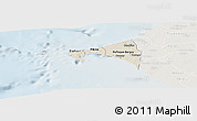 Shaded Relief Panoramic Map of Dakar, lighten