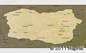 Satellite 3D Map of Diourbel, darken