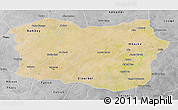 Satellite 3D Map of Diourbel, desaturated