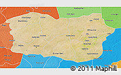 Satellite 3D Map of Diourbel, political shades outside