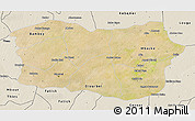 Satellite 3D Map of Diourbel, shaded relief outside