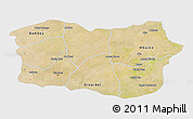 Satellite 3D Map of Diourbel, single color outside