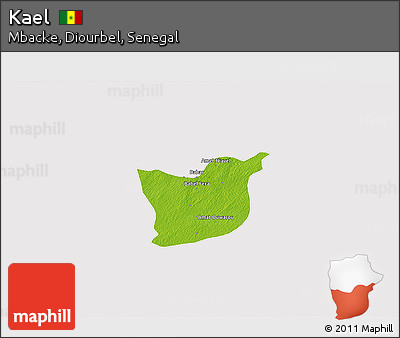 Physical 3D Map of Kael, cropped outside