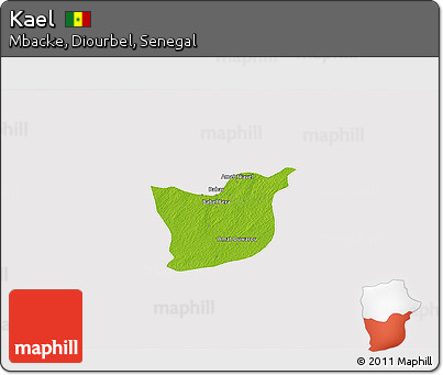 Physical 3D Map of Kael, cropped outside